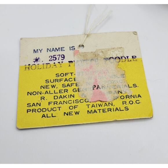 Vintage 1975 Dakin Dream Pets Red Poodle Puppy Dog Stuffed Animal Toy NOS - Picture 8 of 11